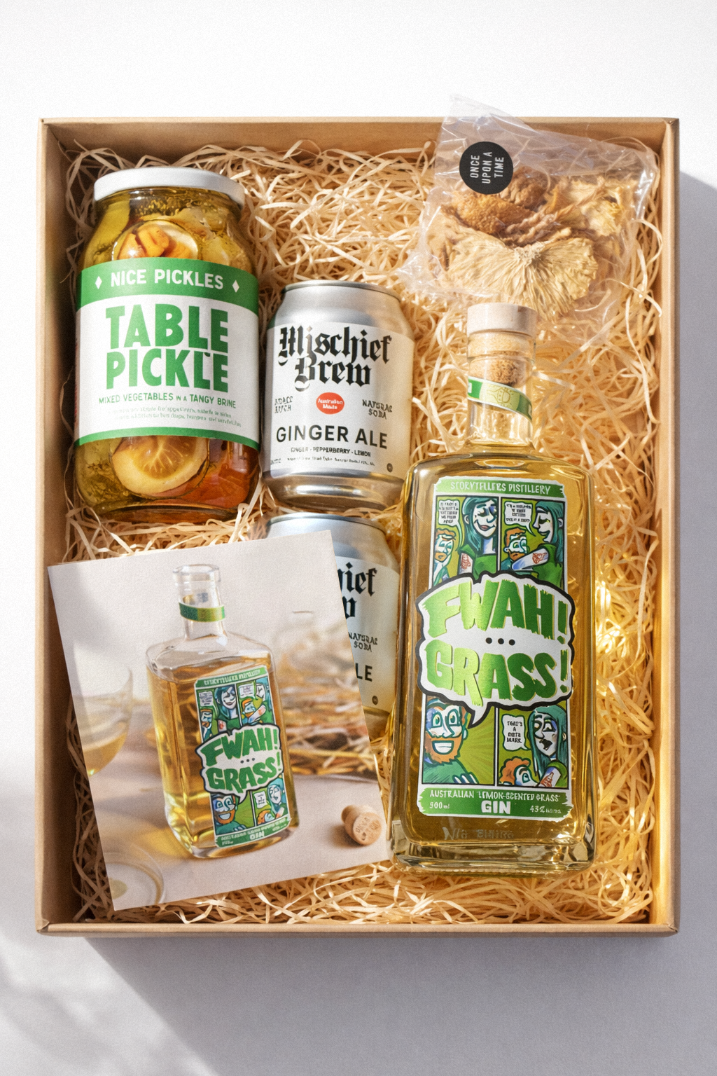 Fwah! Grass! and Ginger Gift Pack with Nice Pickles Table Pickle