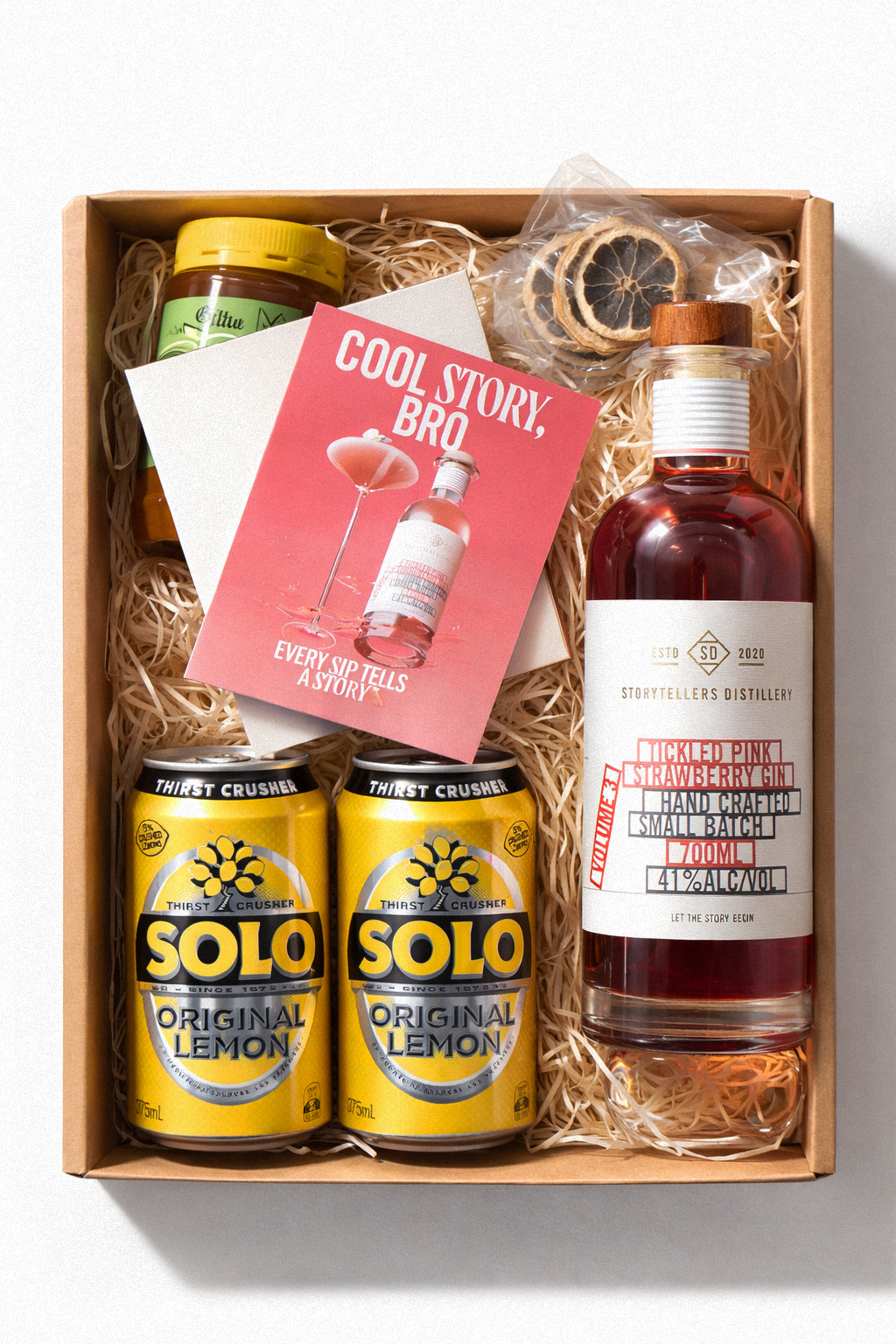 Tickled Pink Gin and Solo Gift Pack with Gilbert’s Leatherwood Honey