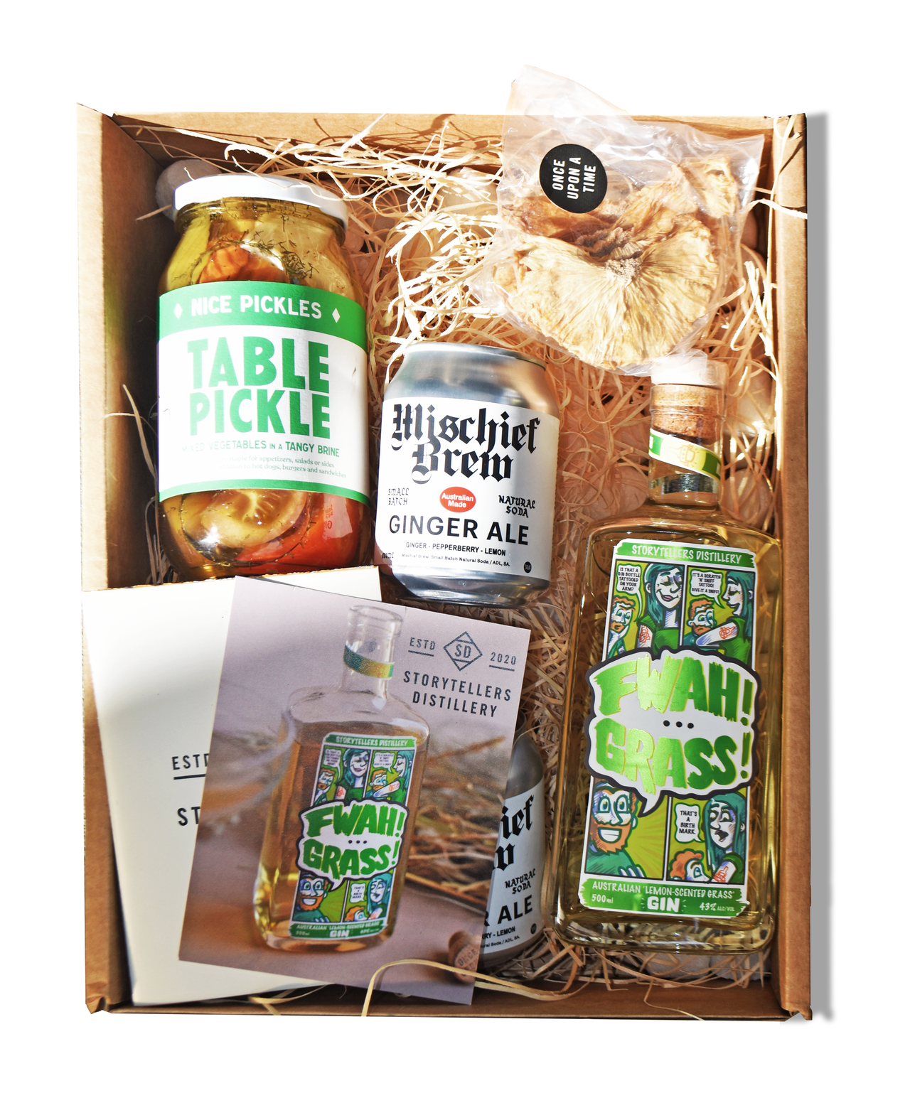 Fwah! Grass! and Ginger Gift Pack with Nice Pickles Table Pickle