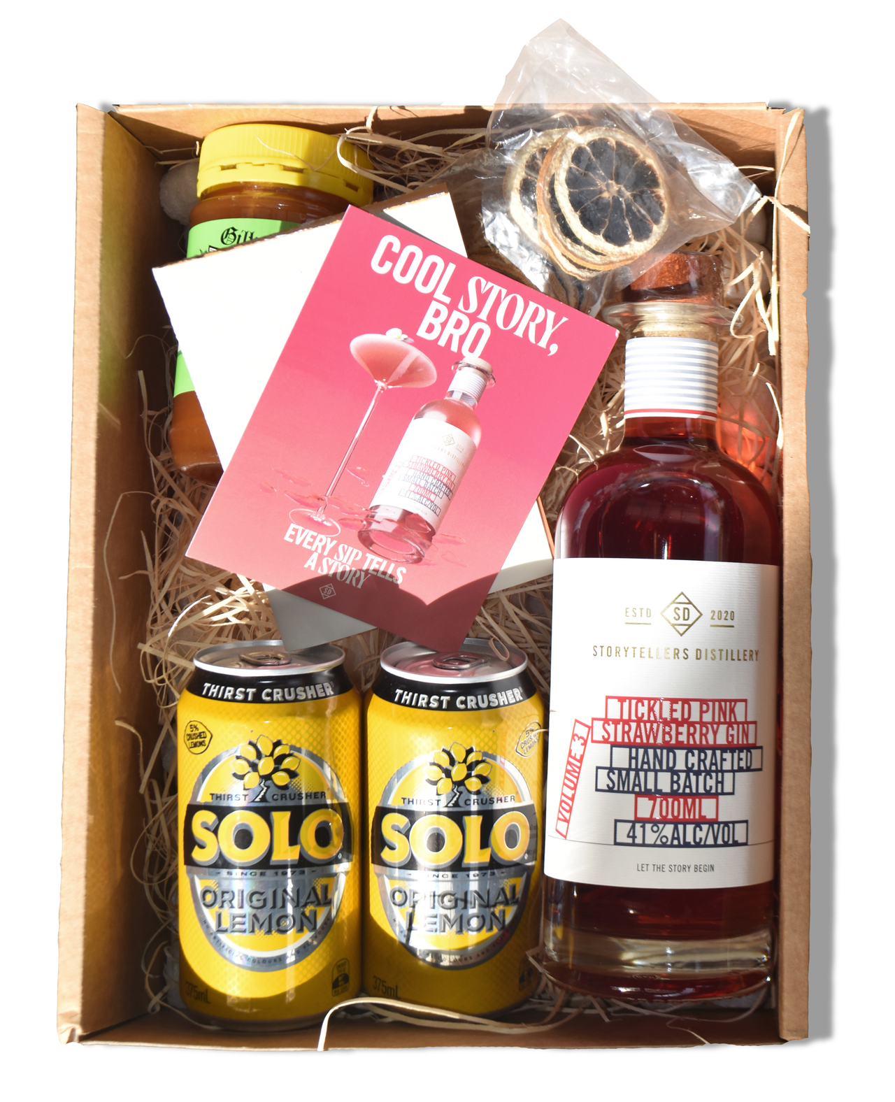 Tickled Pink Gin and Solo Gift Pack with Gilbert’s Leatherwood Honey